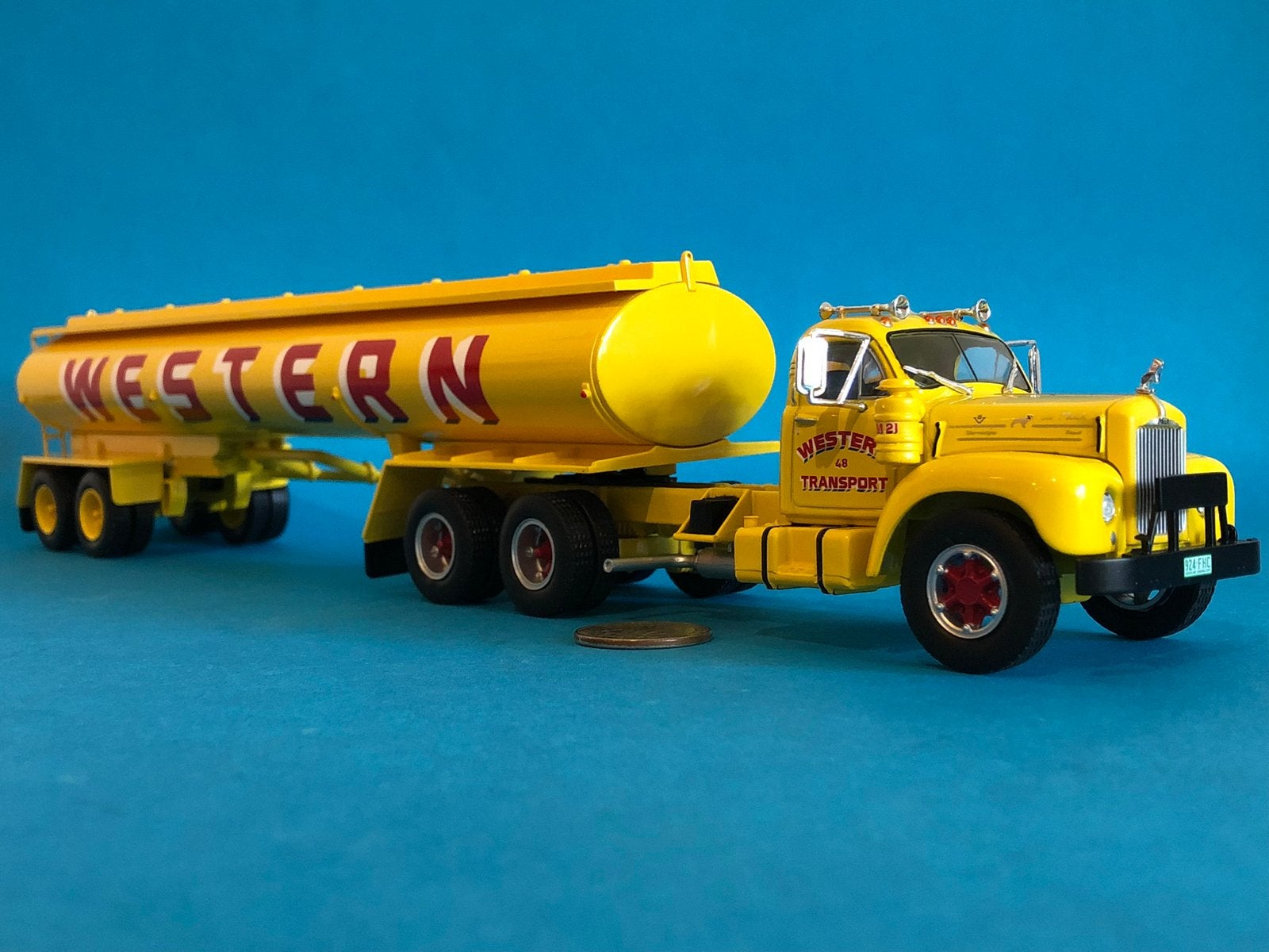 Mack B61 & tankertrailer Western Transport! Nieuw&doos!KIJK!, Ophalen of Verzenden, Nieuw, Bus of Vrachtwagen, Overige merken