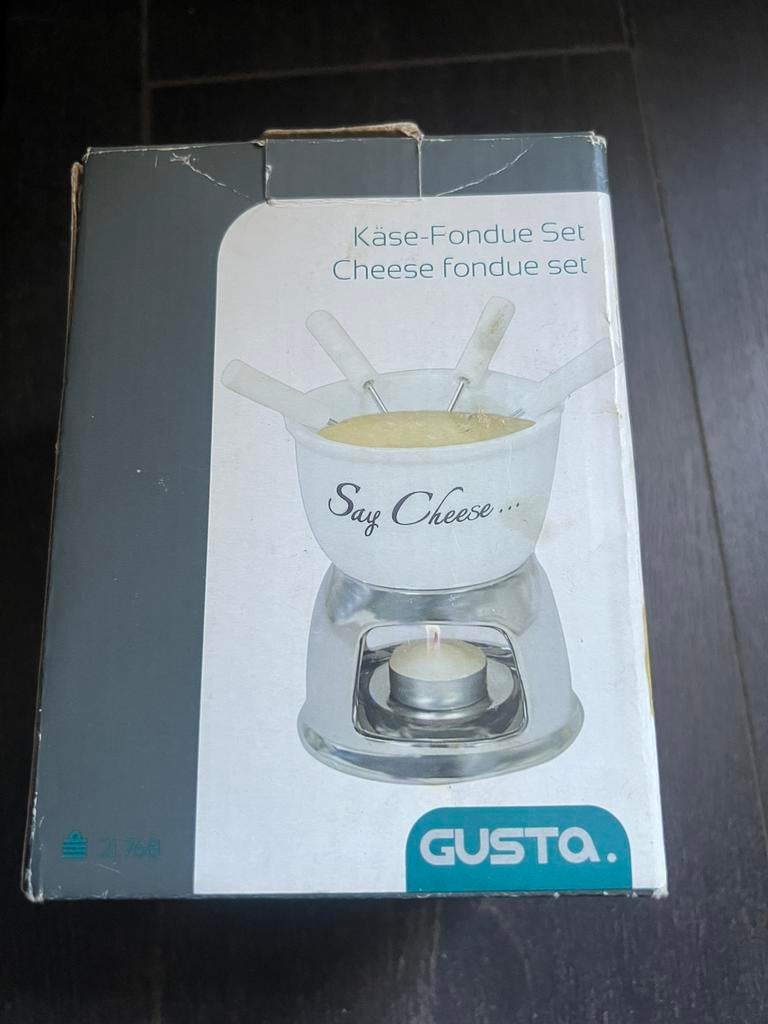 Gusta fondueset, Ophalen, Zo goed als nieuw, Waxinelicht, Fondueset