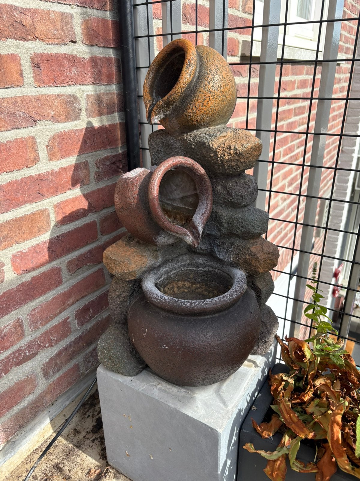 Waterfontein / Waterornament, Tuin en Terras, Ophalen, Gebruikt, Kunststof, Waterornament