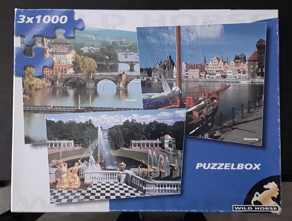 LEGPUZZEL  (3 x 1000), Ophalen of Verzenden, 500 t/m 1500 stukjes, Gebruikt