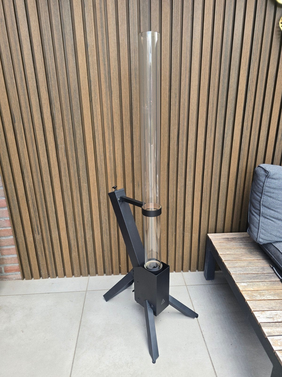 Stijlvolle pellet terrasverwarmer - Sfeervolle warmte, Ophalen, Gebruikt, Vloer, Waterbestendig