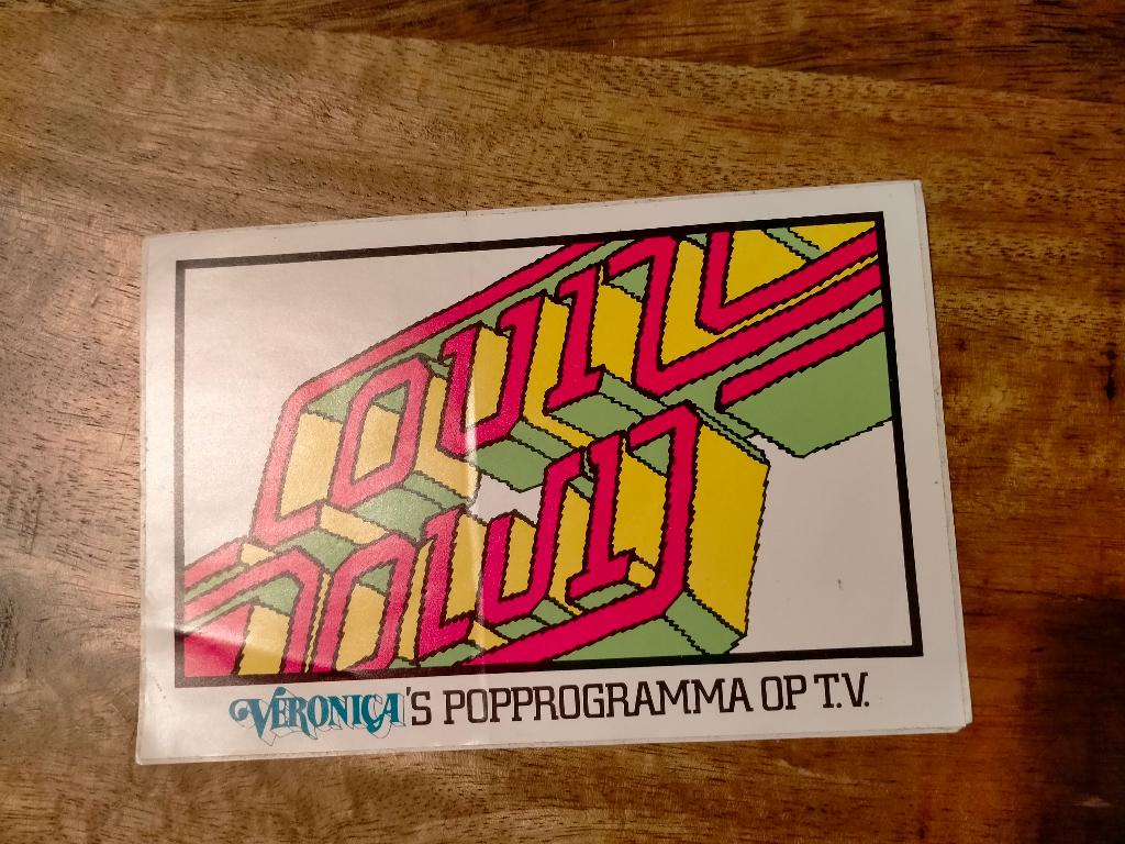 Veronica Countdown vintage tv radio sticker muziek pop, Ophalen of Verzenden, Zo goed als nieuw, Overige typen
