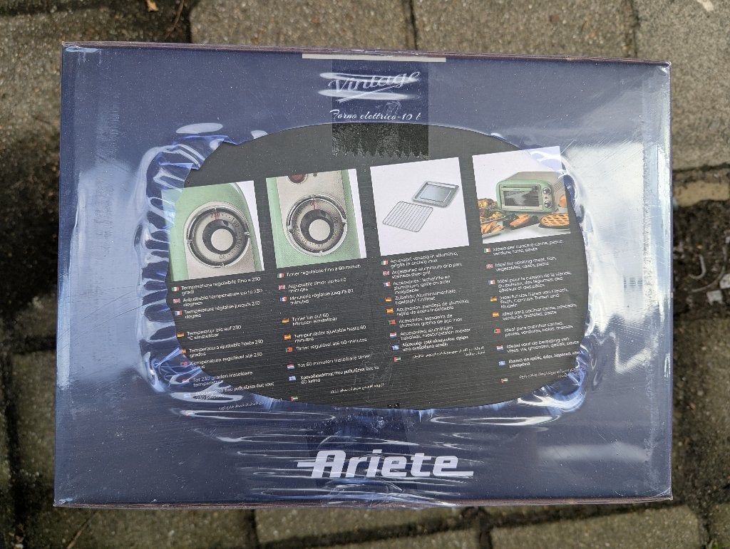 Ariete Vintage Mini-oven 10L groen - Nieuw in doos, Ophalen, Minder dan 45 cm, Overige merken, Minder dan 45 cm