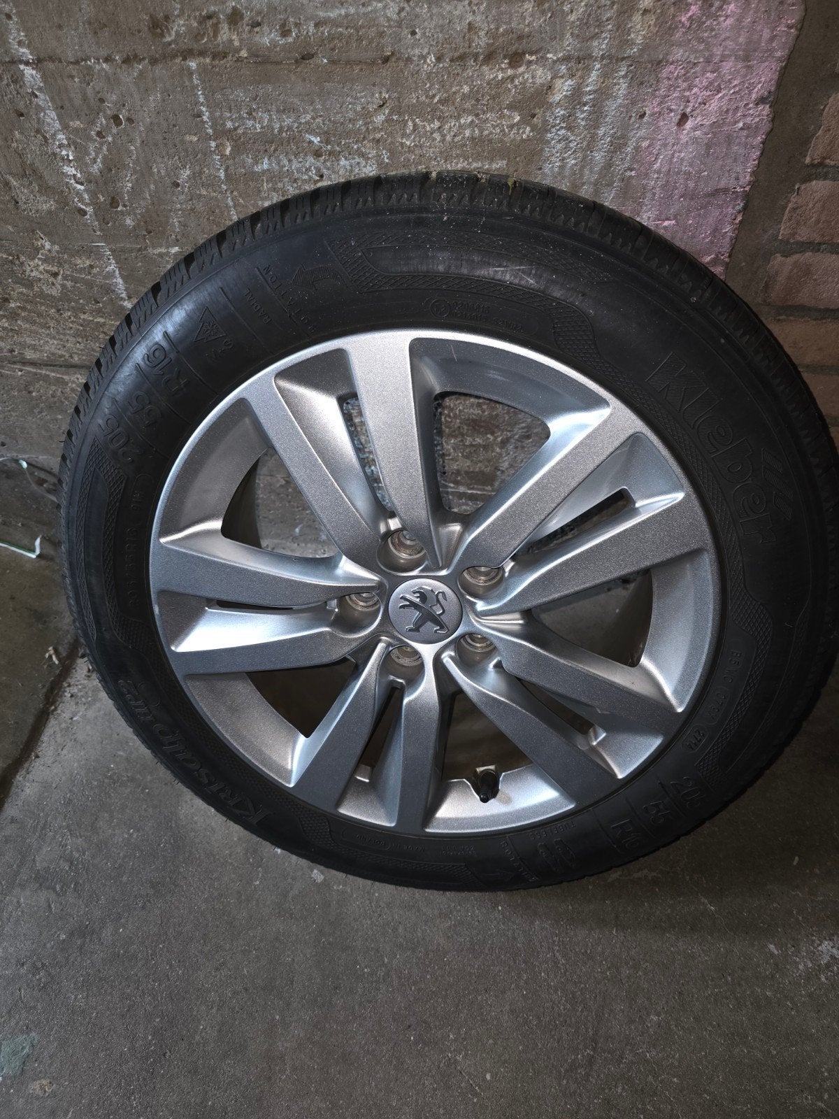Peugeot winterbanden met velgen, Ophalen, Gebruikt, Banden en Velgen, Winterbanden