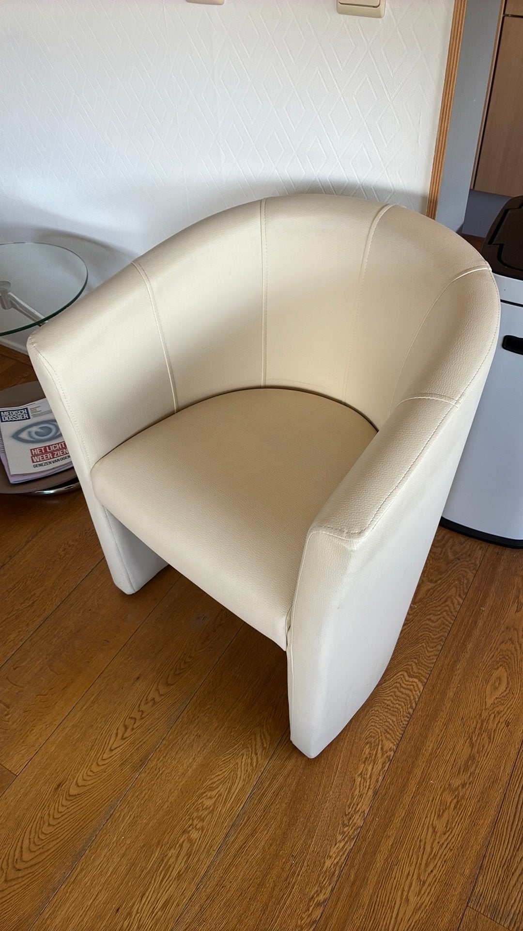 Witte fauteuils (moet weg, Ophalen, Zo goed als nieuw, 75 tot 100 cm, 50 tot 75 cm