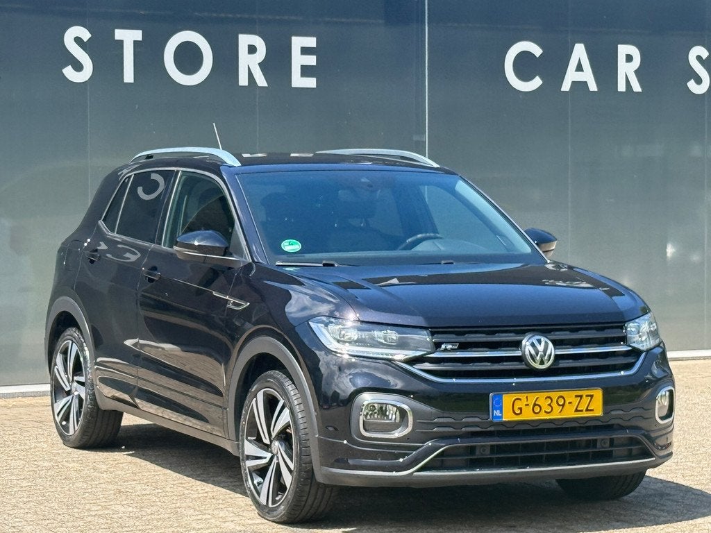 Volkswagen T-Cross 1.0 TSI 115pk DSG R-Line Stoelver|Camera|, Gebruikt, Automatische klimaatregeling, 116 pk, Zwart