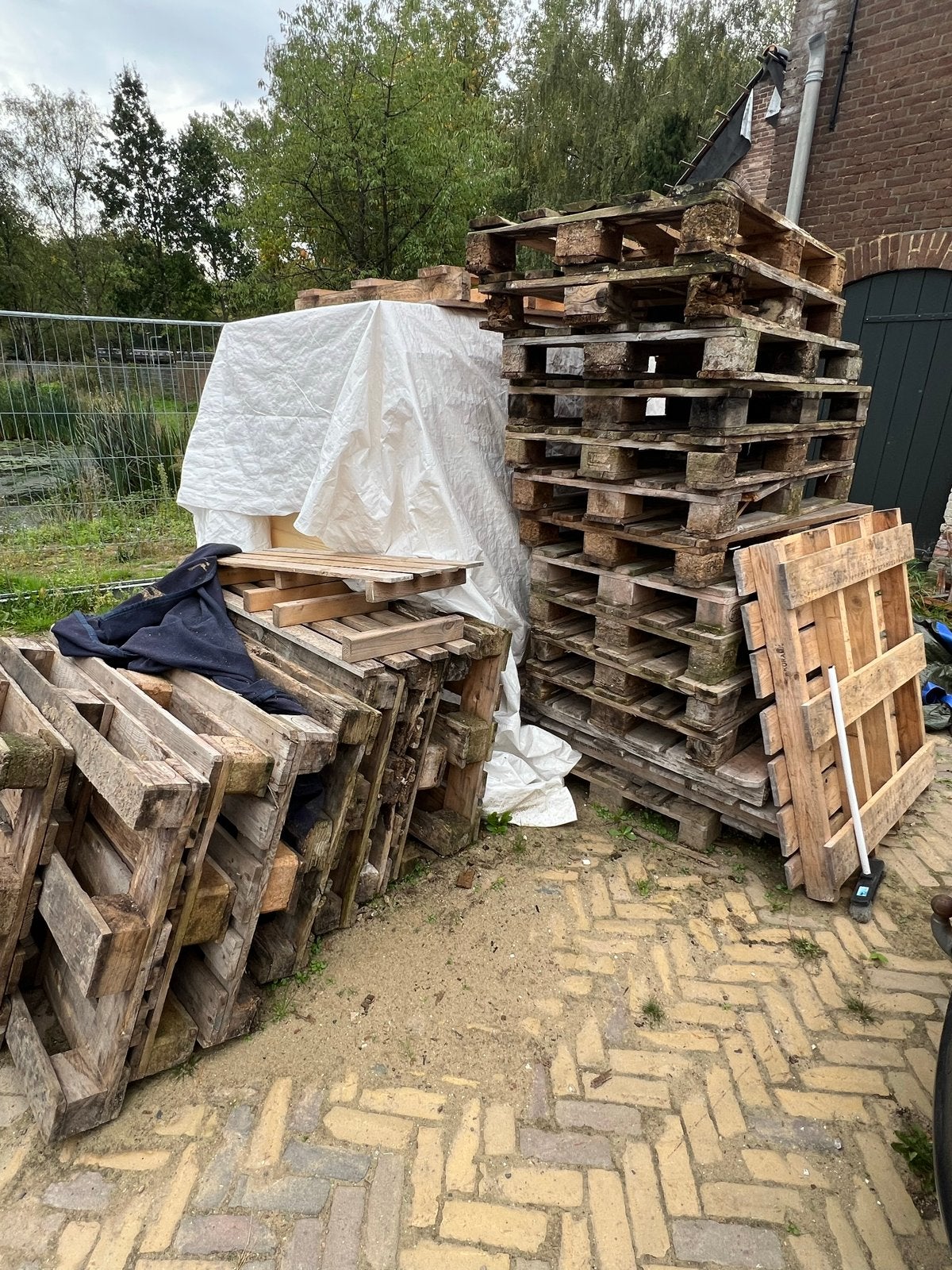 Gebruikte pallets - Diverse maten en houtsoorten, Ophalen, Gebruikt, 200 tot 250 cm, 50 mm of meer