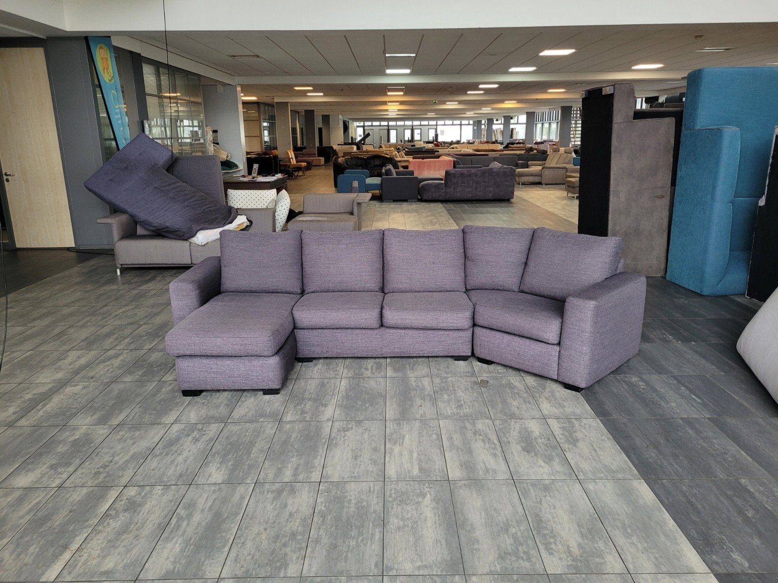 ✅️️️️ GEREINIGD donkergrijze U-bank 145x330x150 | BEZORGEN
