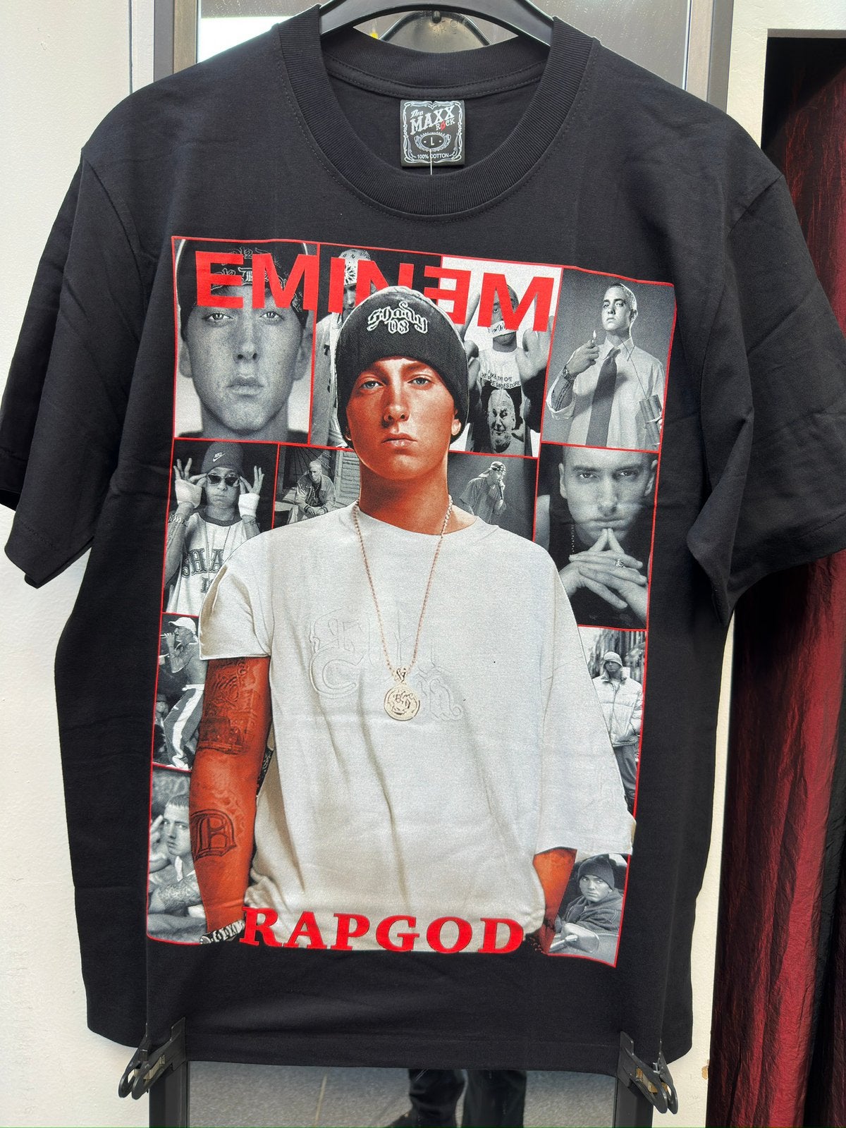 Eminem t-shirt maat L maxx rock band t-shirt, Ophalen of Verzenden, Nieuw, Maat 52/54 (L), Zwart