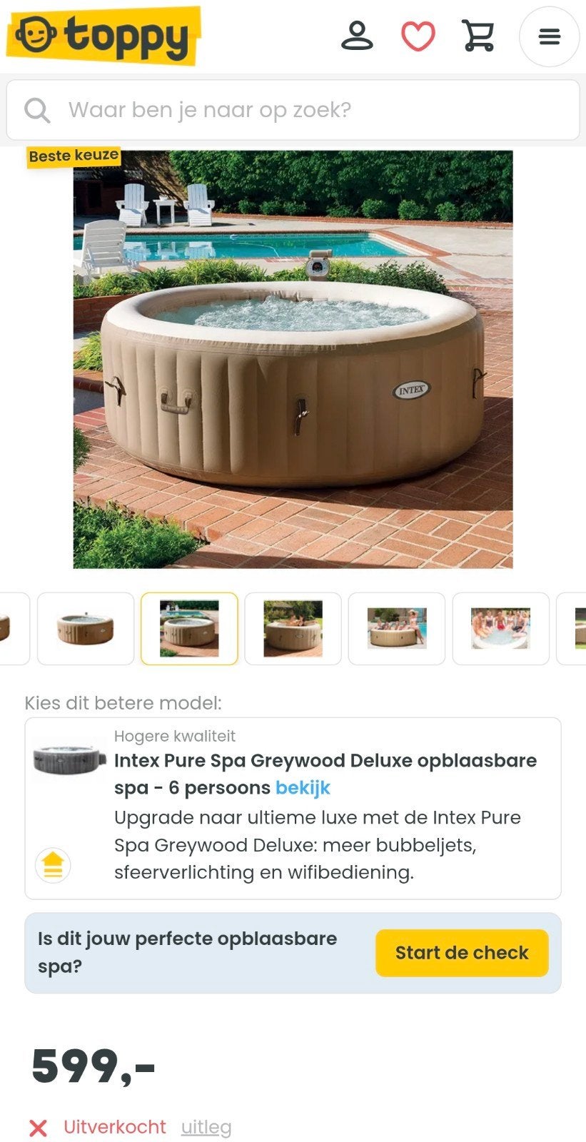 Intex Pure Spa Bubble Therapy opblaasbare spa - 6 persoons, Ophalen, Zo goed als nieuw, Opblaasbaar