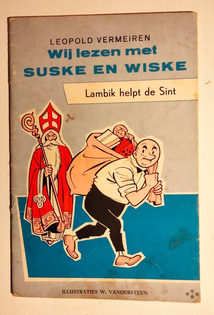 Wij lezen met Suske & Wiske - Lambik helpt de Sint. 1964, Boeken, Gelezen, Willy Vandersteen, Eén stripboek, Ophalen of Verzenden