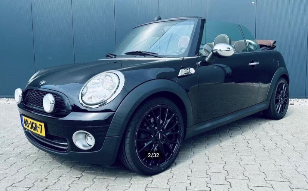 Mini Cooper Cabrio Chili 1.6*2009*Leer*org. JCW velgen!, 4 cilinders, Cabriolet, 4 stoelen, Bruin