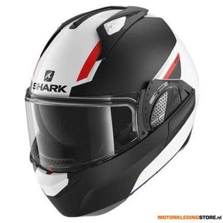 Shark EVO GT SEAN, Wit-Zwart-Rood, Motoren, Ophalen of Verzenden, Nieuw met kaartje