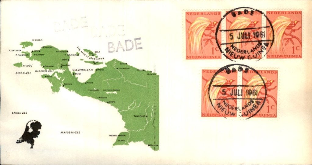 Nieuw Guinea - Stempel Bade - 1961, Verzenden, Envelop