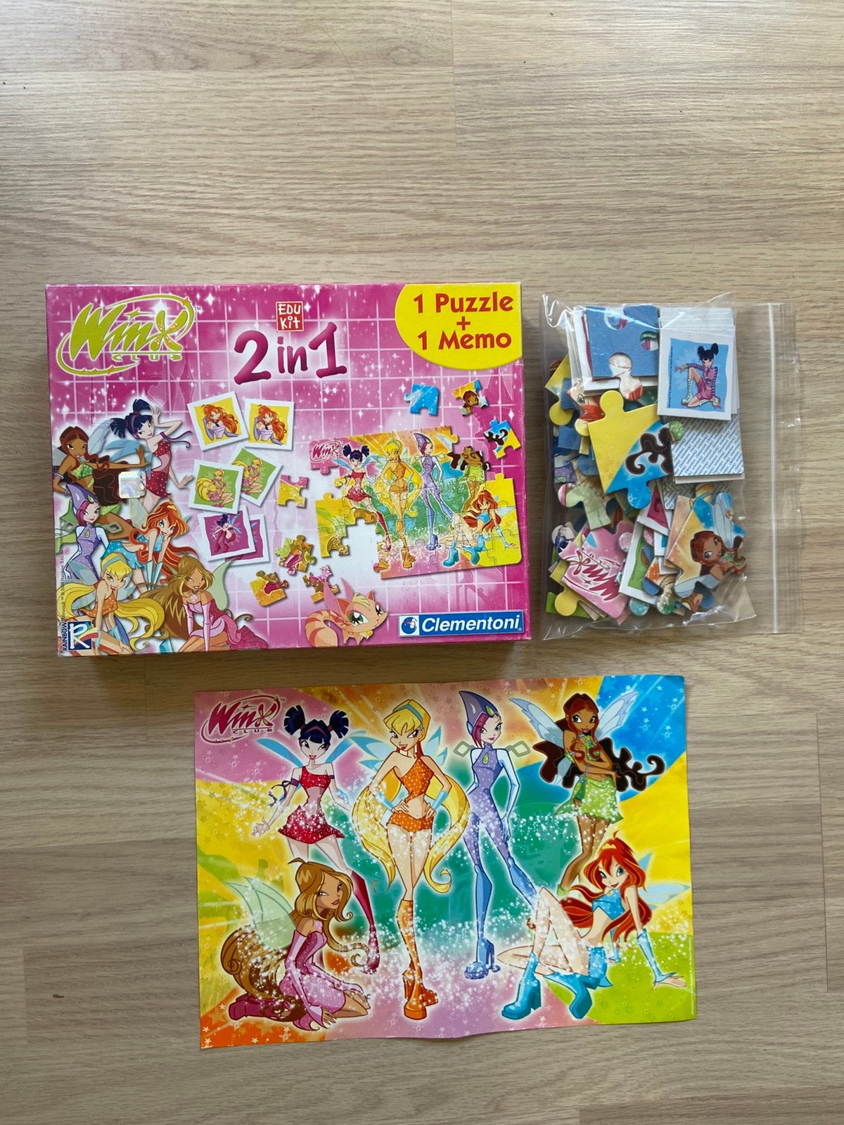 Vintage 2000s Winx Club “2 in 1 Puzzel & Memory (2006), Verzenden, 10 tot 50 stukjes, Gebruikt, 4 tot 6 jaar
