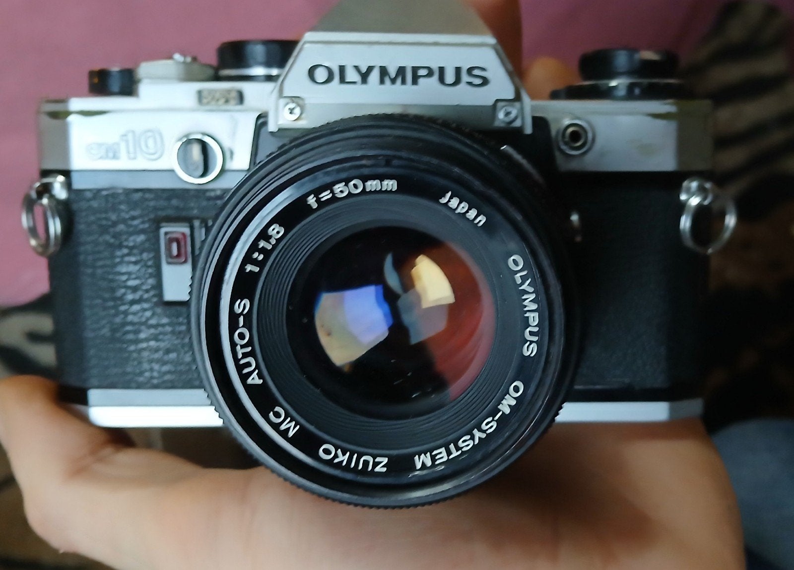 Olympus OM10 Spiegelreflexcamera met 50mm f/1.8 lens, Audio, Tv en Foto, Ophalen of Verzenden, Gebruikt, Spiegelreflex, Olympus