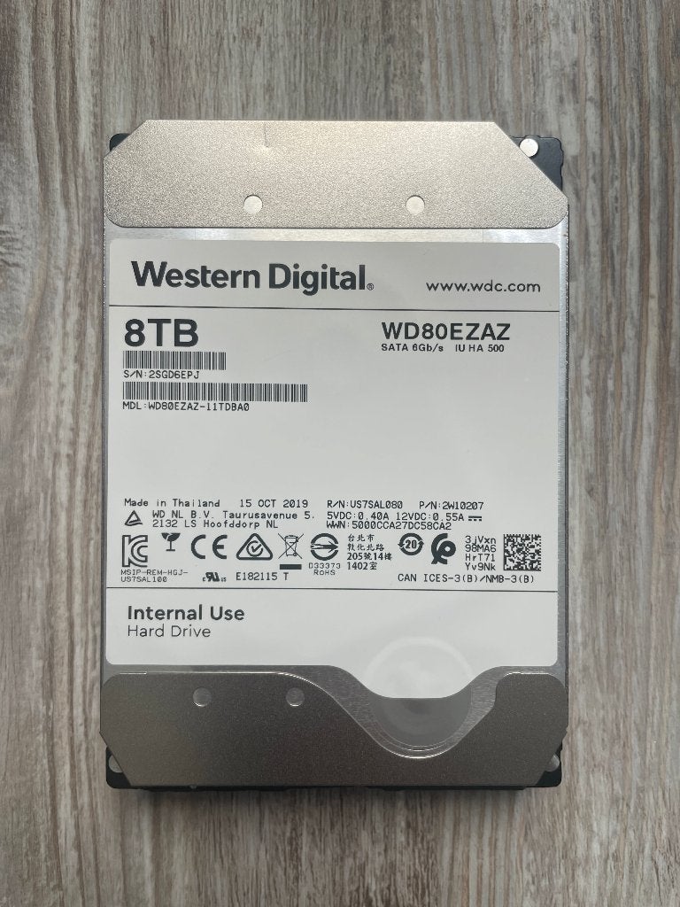 New - Western Digital 8TB HDD SATA 6Gb/s, Computers en Software, Intern, 8TB, Zo goed als nieuw, Desktop