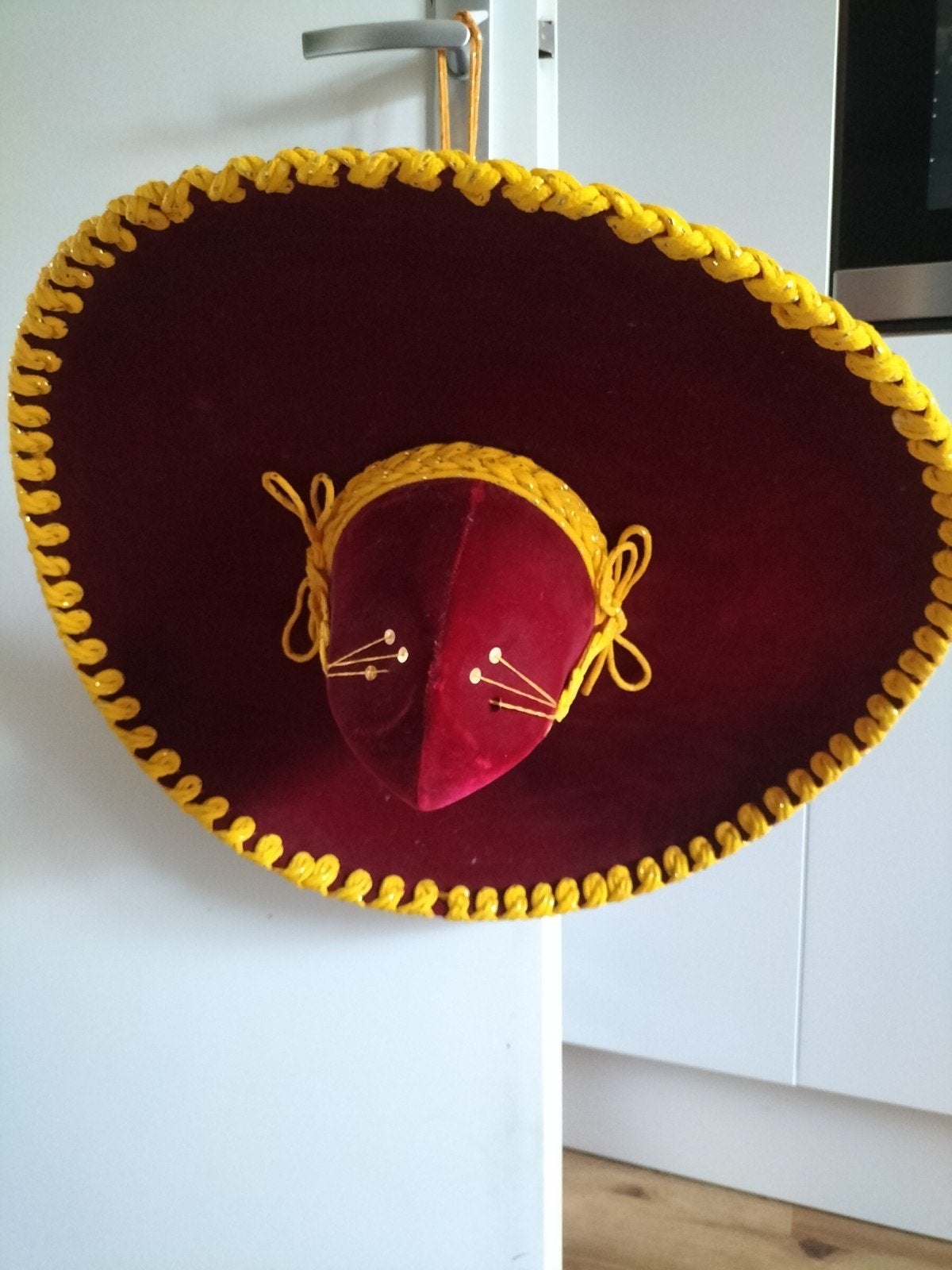 Mexicaanse Sombrero - Rood met Geel, Ophalen, Hoed, Pigalle, One size fits all