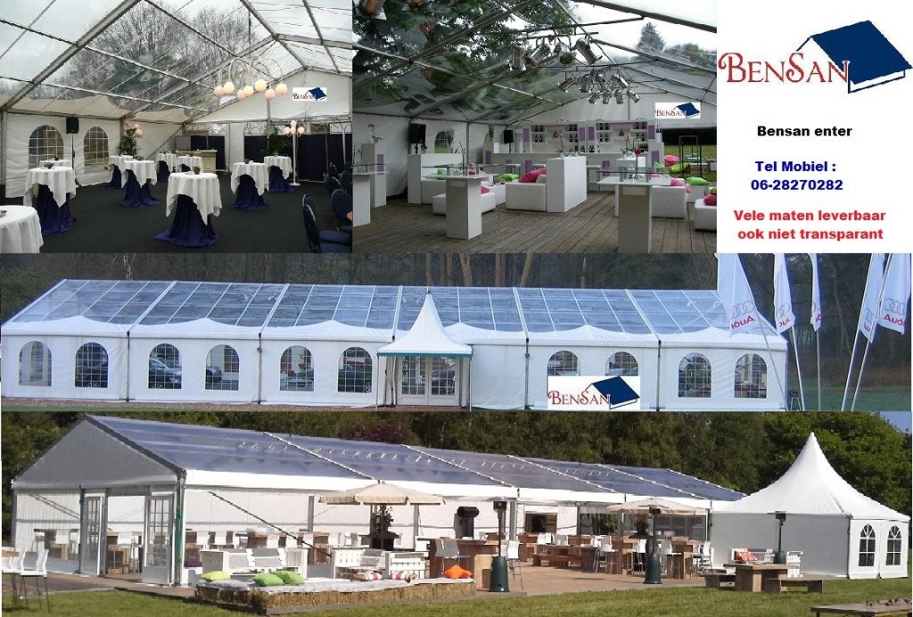 tent tenten transparant evenement partyverhuur bensan enter, Ophalen of Verzenden, Zo goed als nieuw, Overige