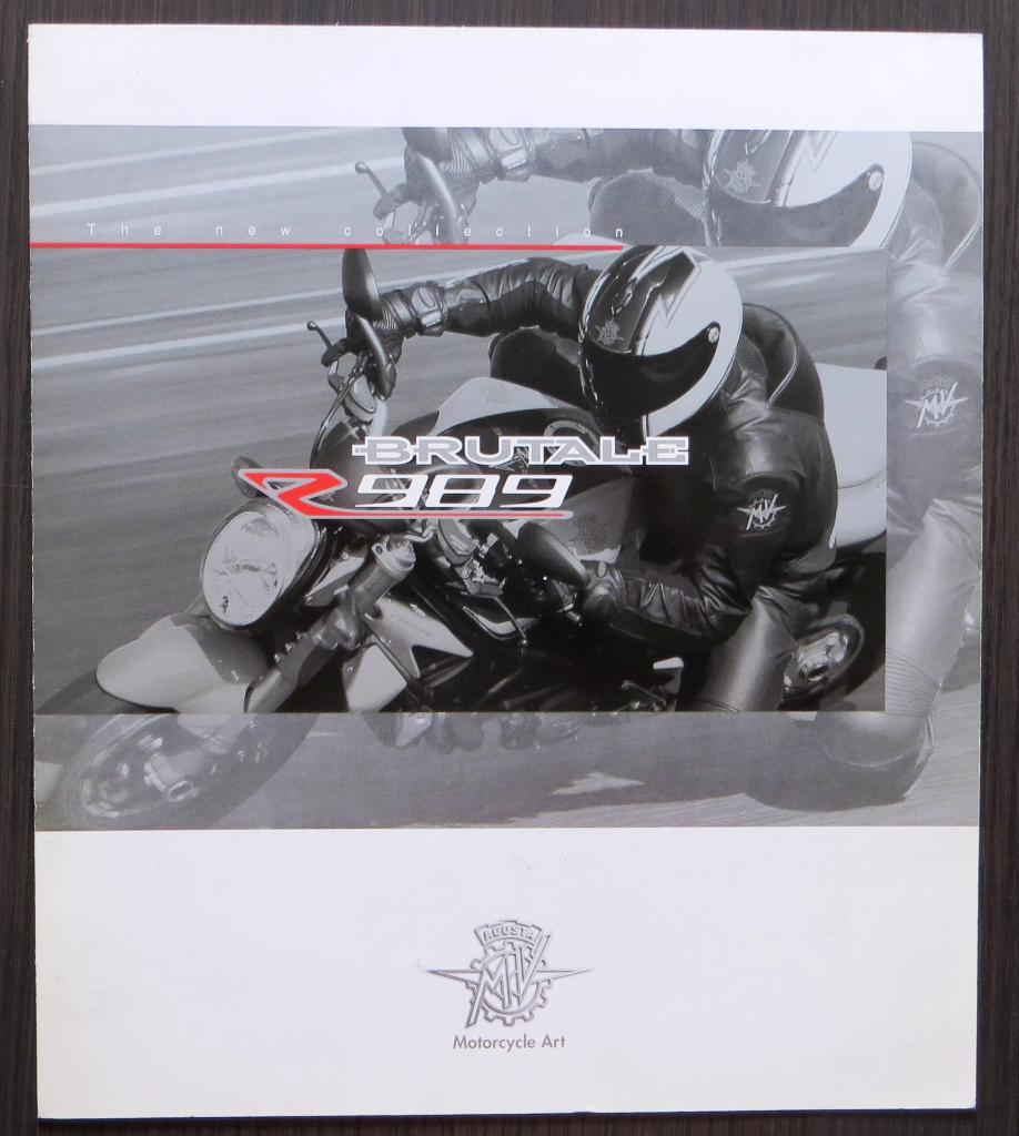 Folder MV Agusta Brutale R 989 - 2008 - 4 blz (Engels), Verzenden, MV Agusta