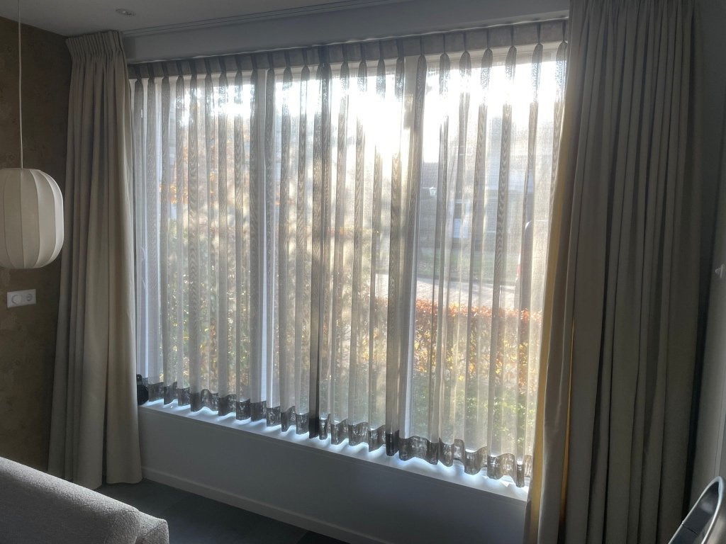 Glasgordijnen nieuw, Ophalen, Overige merken, Beige, Nieuw