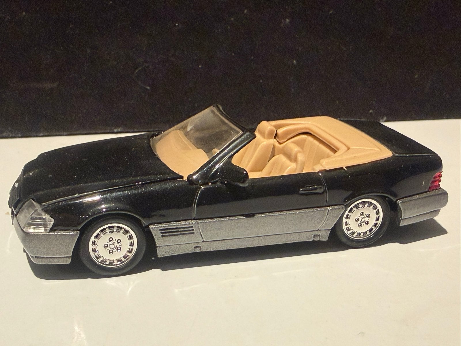 Solido Mercedes-Benz SL 500 (R129) - Zwart - Schaal 1:43, Ophalen of Verzenden, Gebruikt, Auto, Solido