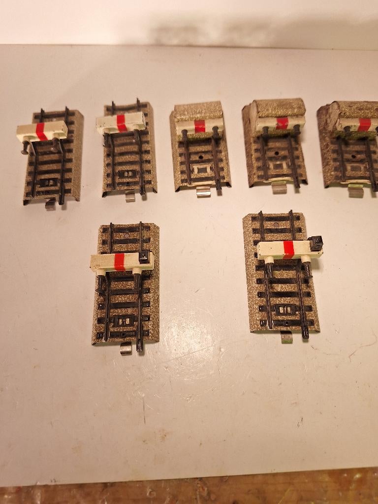 Te koop 7 Märklin stootblokken., Wisselstroom, Gebruikt, Rails, Ophalen of Verzenden