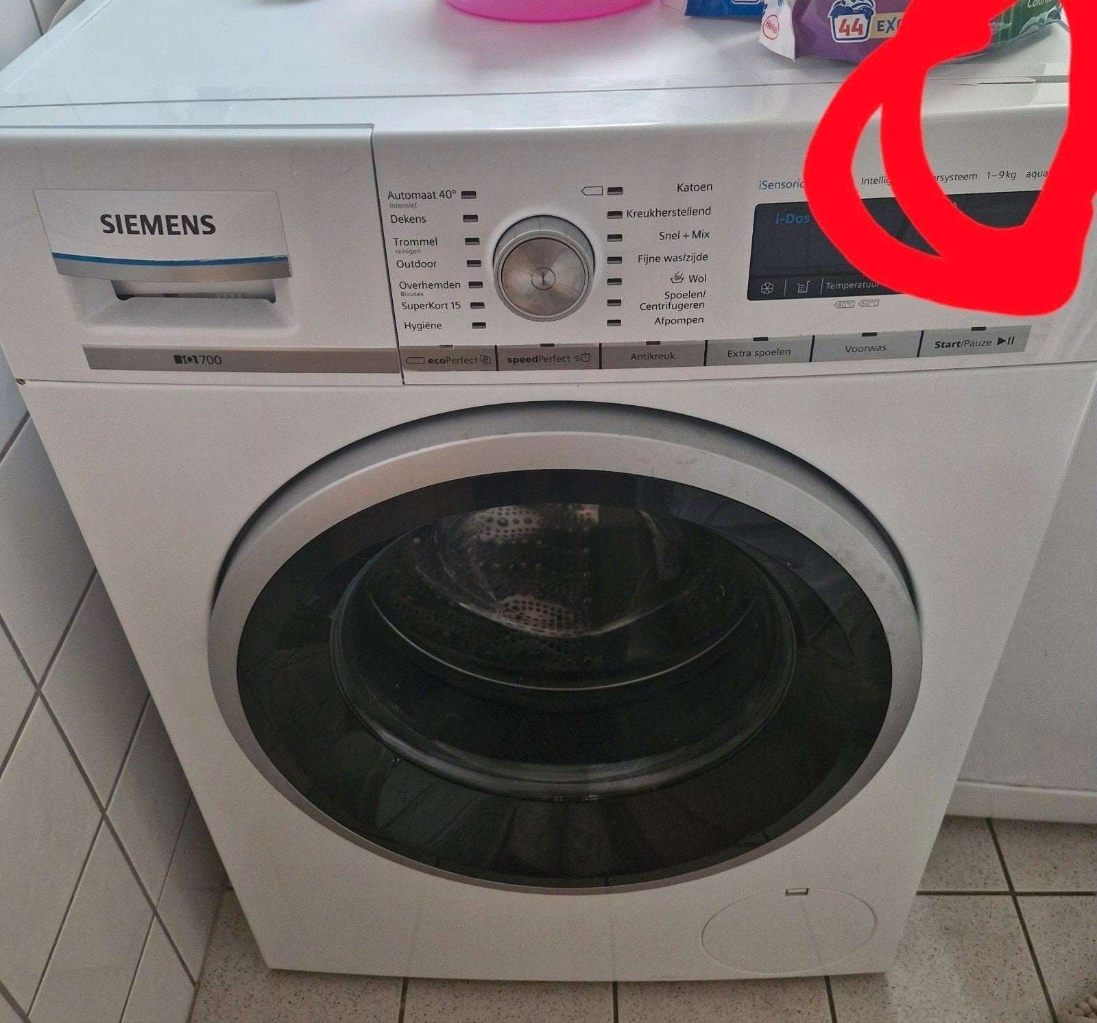 Siemens iQ700 wasmachine, Ophalen, Zo goed als nieuw, Voorlader, Energieklasse A of zuiniger