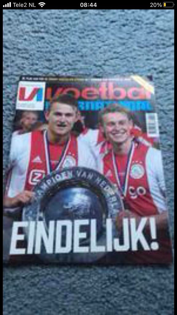 Ajax eindelijk kampioen 18/19, Ophalen of Verzenden, Zo goed als nieuw, Ajax