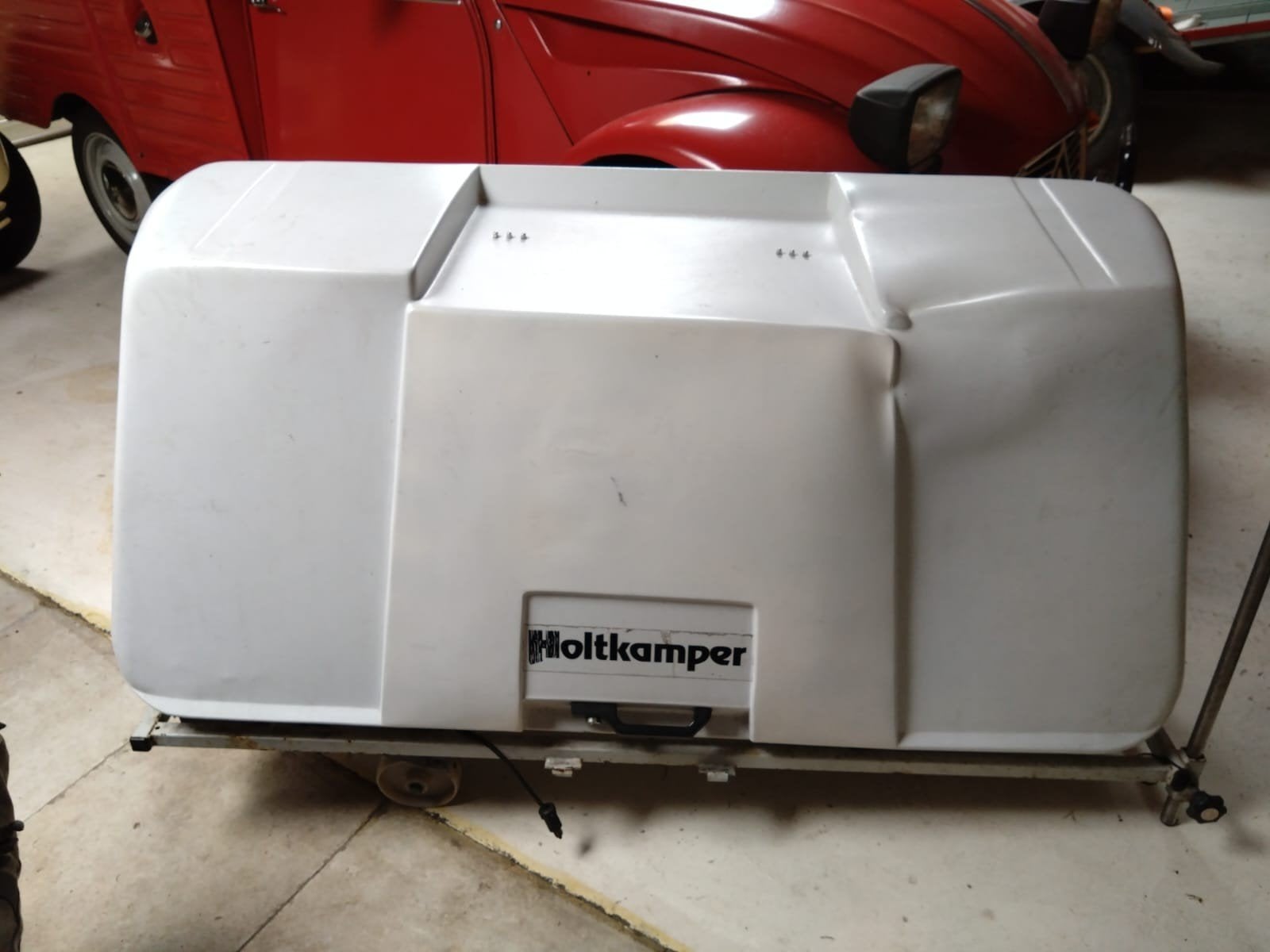 Verrijdbare Whitebox Keuken met Koelbox en Kookplaat, Caravans en Kamperen, Ophalen, Gebruikt