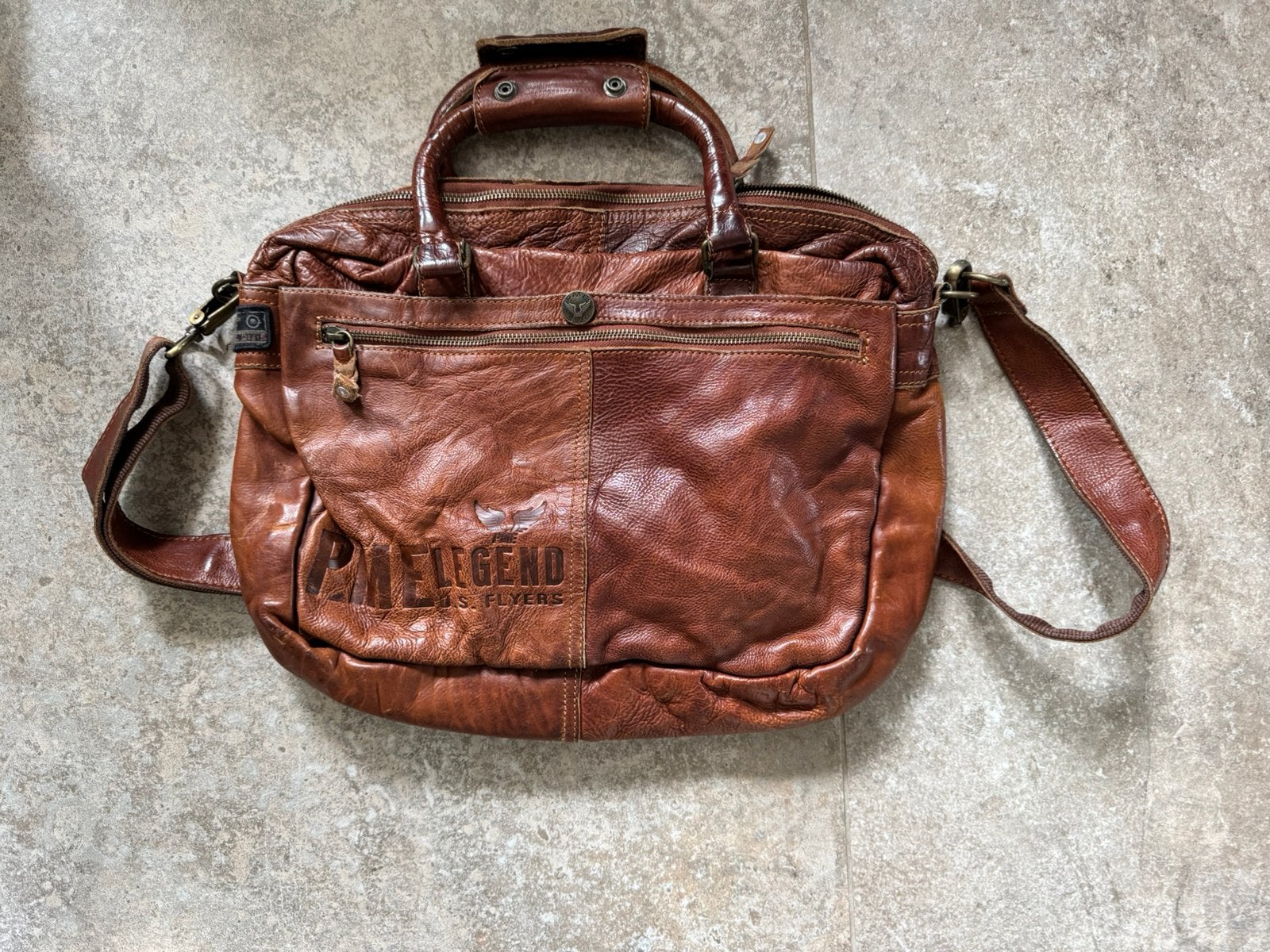 PME Legend tas, leder, Sieraden, Tassen en Uiterlijk, Ophalen of Verzenden, Gebruikt, Bruin, Overige typen