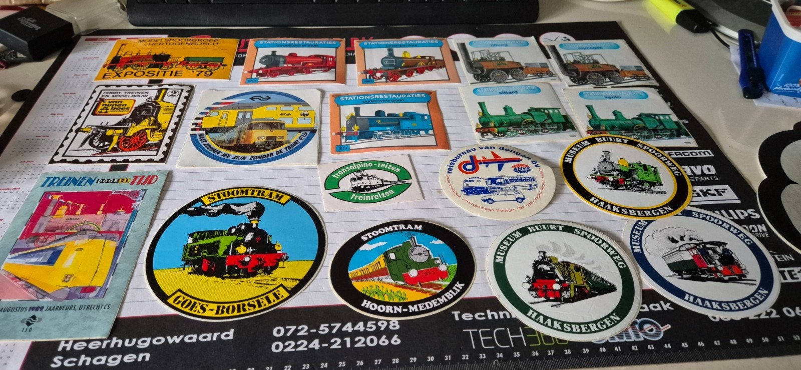 18 mooie trein stickers - diverse spoorwegmaatschappijen, Ophalen of Verzenden, Gebruikt, Overige typen