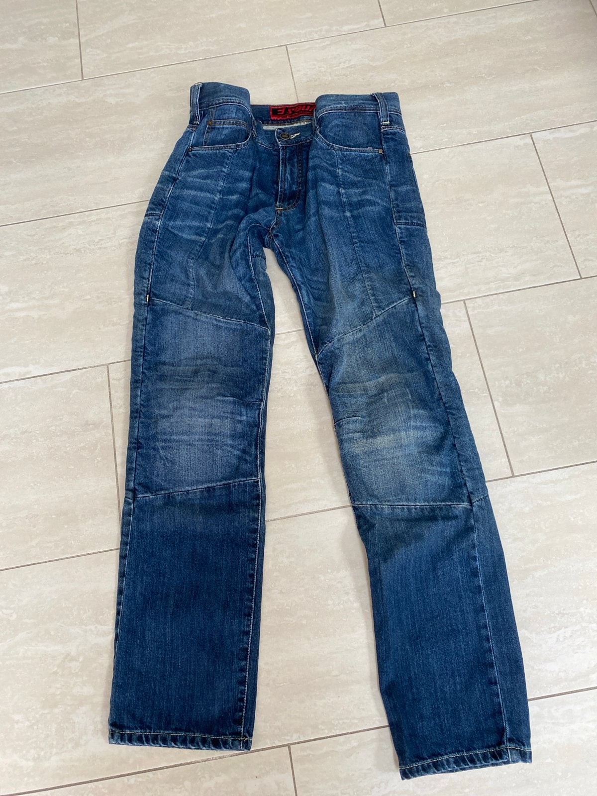 Motorjeans E-SQUAD met Kevlar - Maat W34, Ophalen of Verzenden, Zo goed als nieuw, Blauw, W33 - W34 (confectie 48/50)