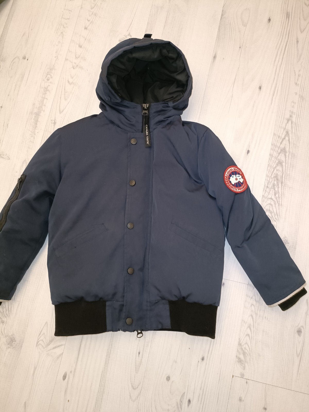 Canada Goose winterjas jongen - donkerblauw (maat 128/134), Ophalen, Gebruikt, Canada Goose, Jongen