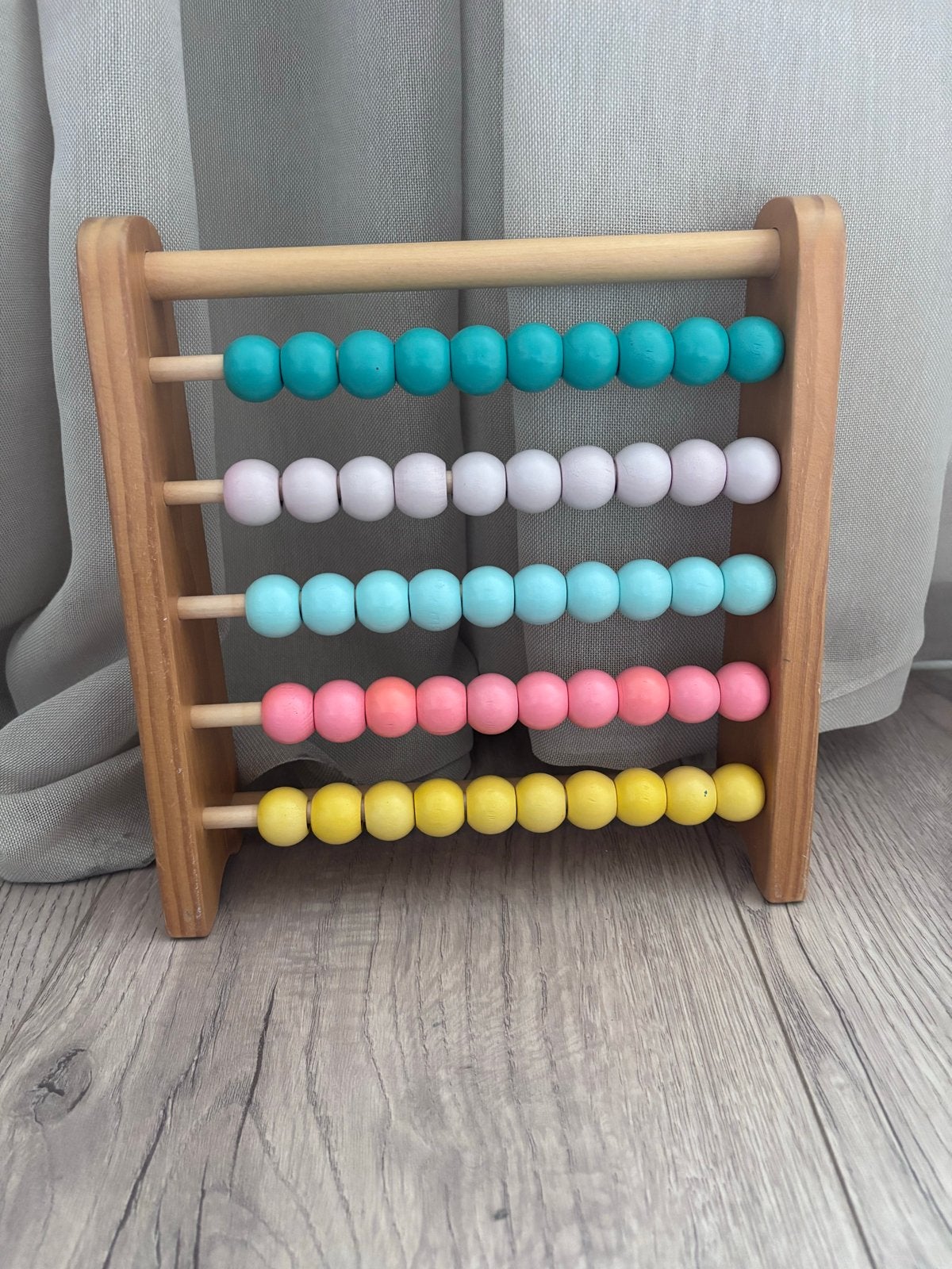 Houten Telraam met Kleurrijke Kralen, Ophalen of Verzenden, Zo goed als nieuw, Rekenen