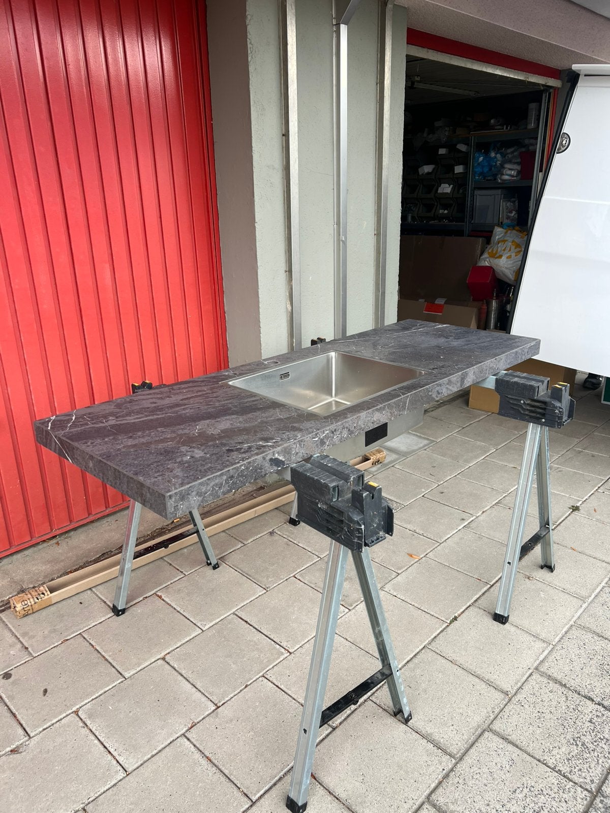 Keramiek werkblad, Ophalen, 150 tot 200 cm, Zo goed als nieuw, Minder dan 100 cm