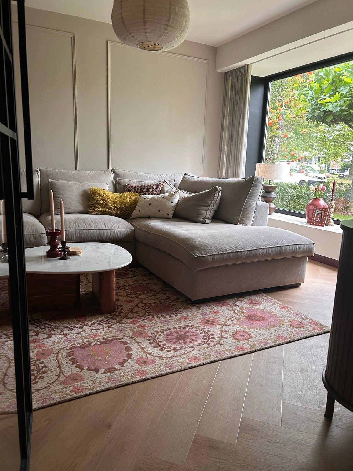 Room108 Beige Hoekbank - 370 cm breed, Ophalen, Gebruikt, 100 tot 125 cm, Hoekbank