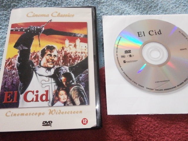DVD - El Cid (met o.a. Charlton Heston, Sophia Loren, e.a.)., Engels, Nederlands, Ophalen of Verzenden, Zo goed als nieuw