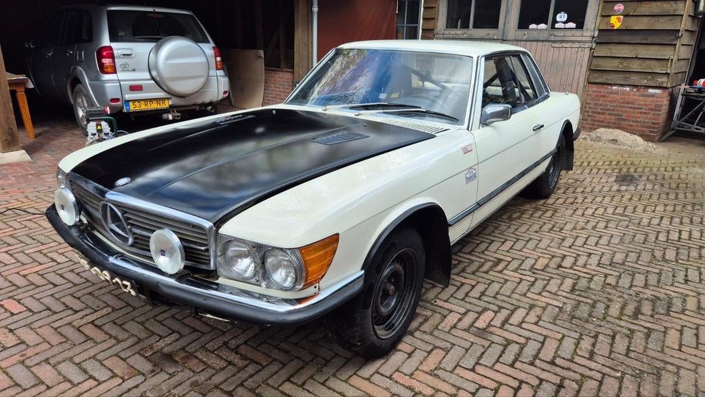 Mercedes W107 350 SLC rally 300PK M117 500 gereviseerd blok, Auto's, Mercedes-Benz, Achterwielaandrijving, 5000 cc, Wit, SLC