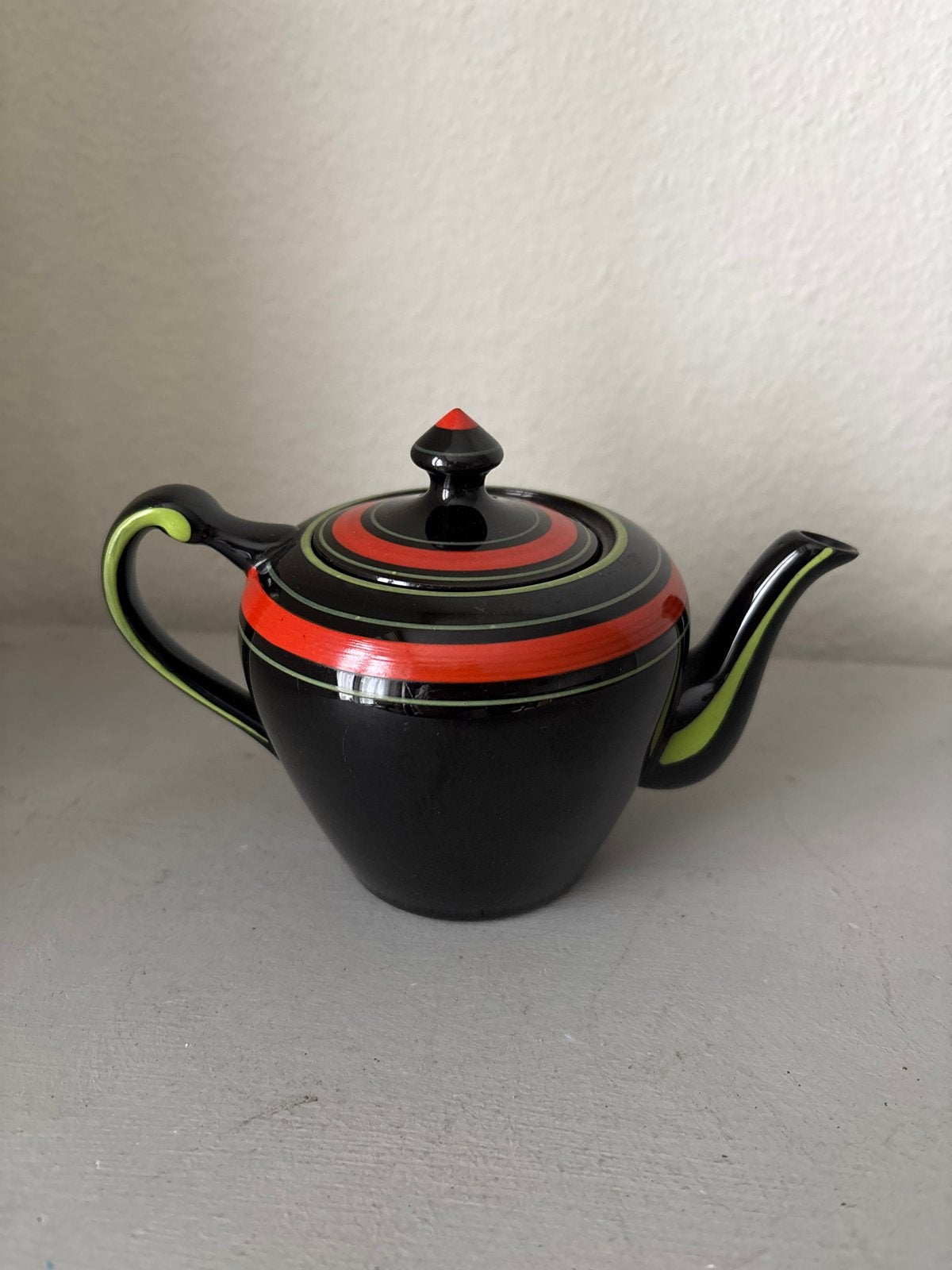 Vintage Zwarte Theepot SC  Maestricht - Uniek Design, Ophalen of Verzenden