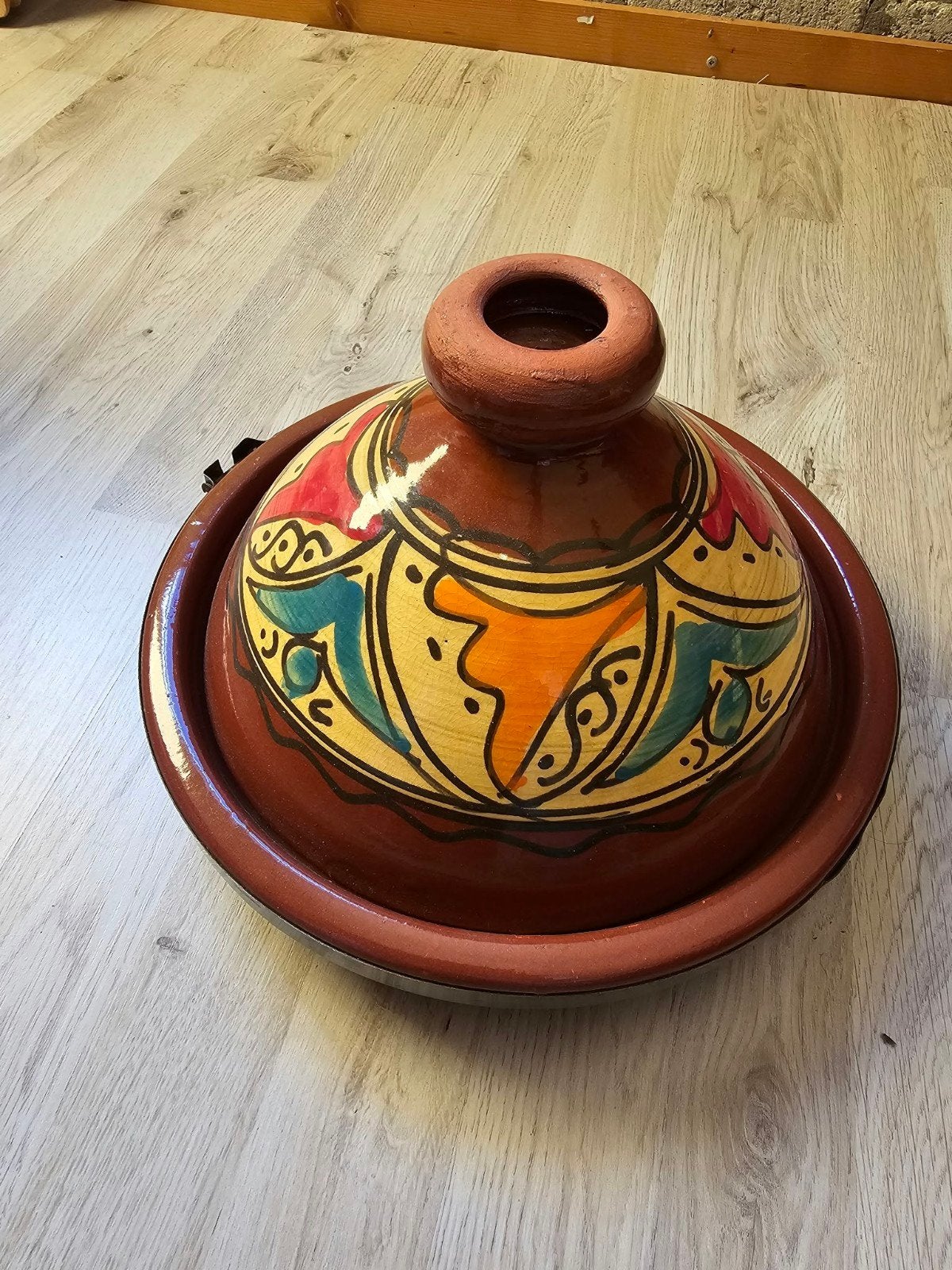 Mooie Marokkaanse tajine, Ophalen of Verzenden, Gebruikt, Steen/keramiek, Tajine