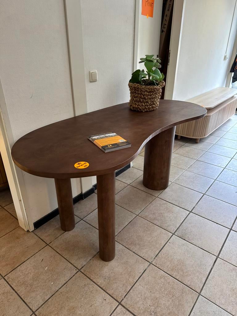 Japandi Bureau mangohout 160x70x75, Huis en Inrichting, Bureaus, Demontabel, 160 cm, Hout, 70 cm
