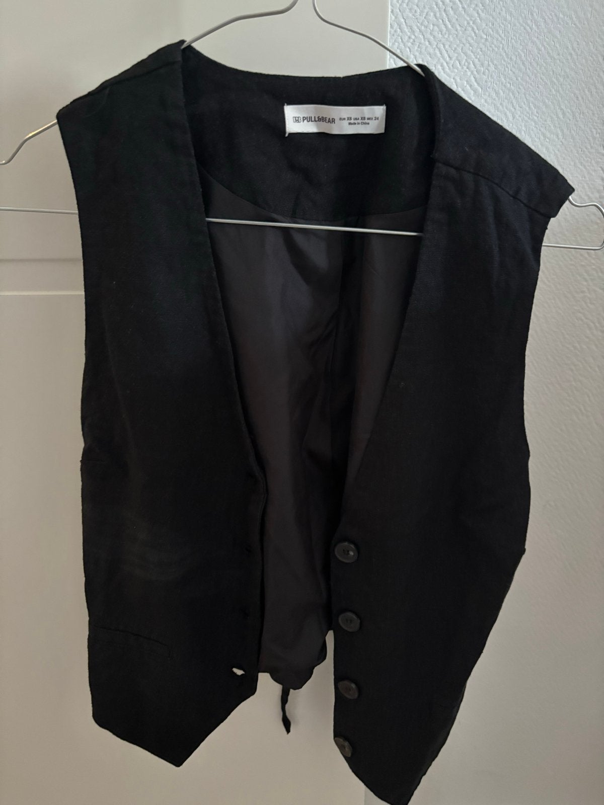 Zwart gilet van Pull&Bear, maat XS, Ophalen of Verzenden, Zo goed als nieuw, Maat 34 (XS) of kleiner, Zwart
