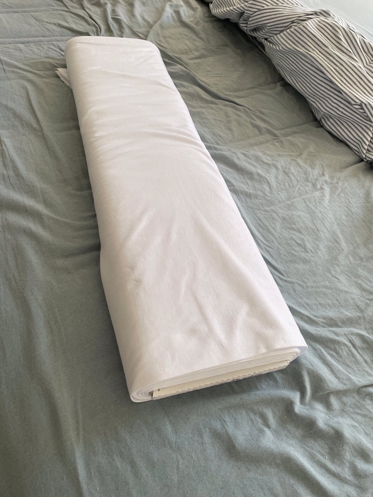 Single Jersey witte stof, Hobby en Vrije tijd, Stoffen en Lappen, Ophalen, 120 cm of meer, Wit, Katoen