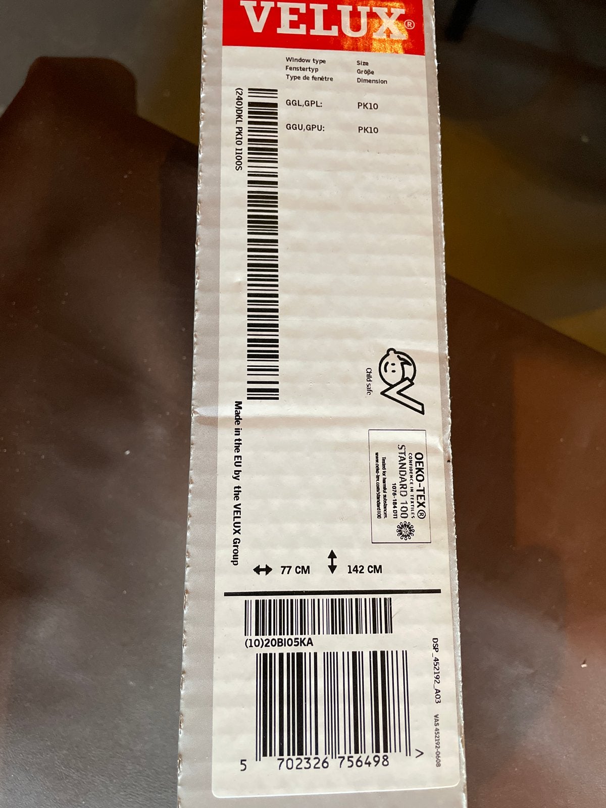 Nieuw Velux Dakraam DKL PK10 1100S - 77x142 cm rolgordijn, Doe-het-zelf en Verbouw, Ophalen, Minder dan 80 cm, 120 tot 160 cm