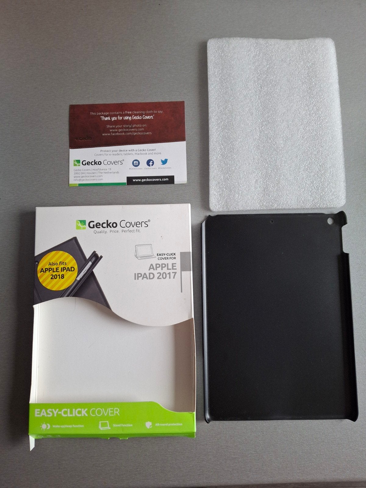 Apple ipad easy click cover gecko covers, Gebruikt, Bescherming achterkant, Ophalen, 9 inch