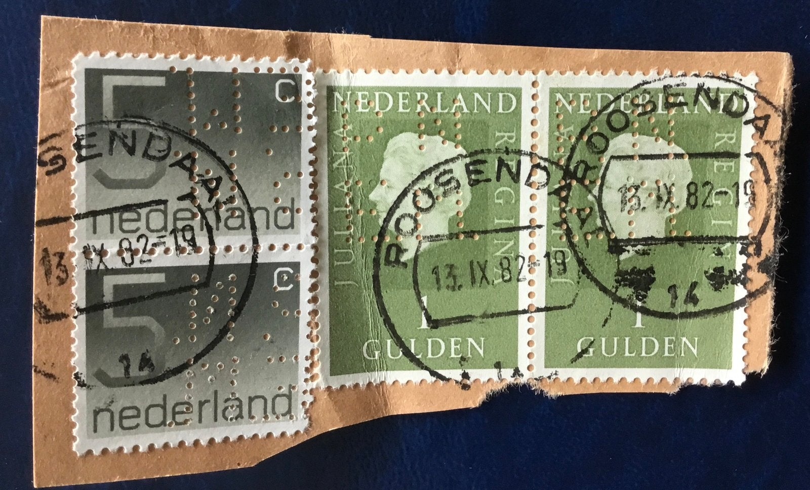 Perfins Nederland kavel Per 86, Ophalen of Verzenden, Na 1940, Gestempeld