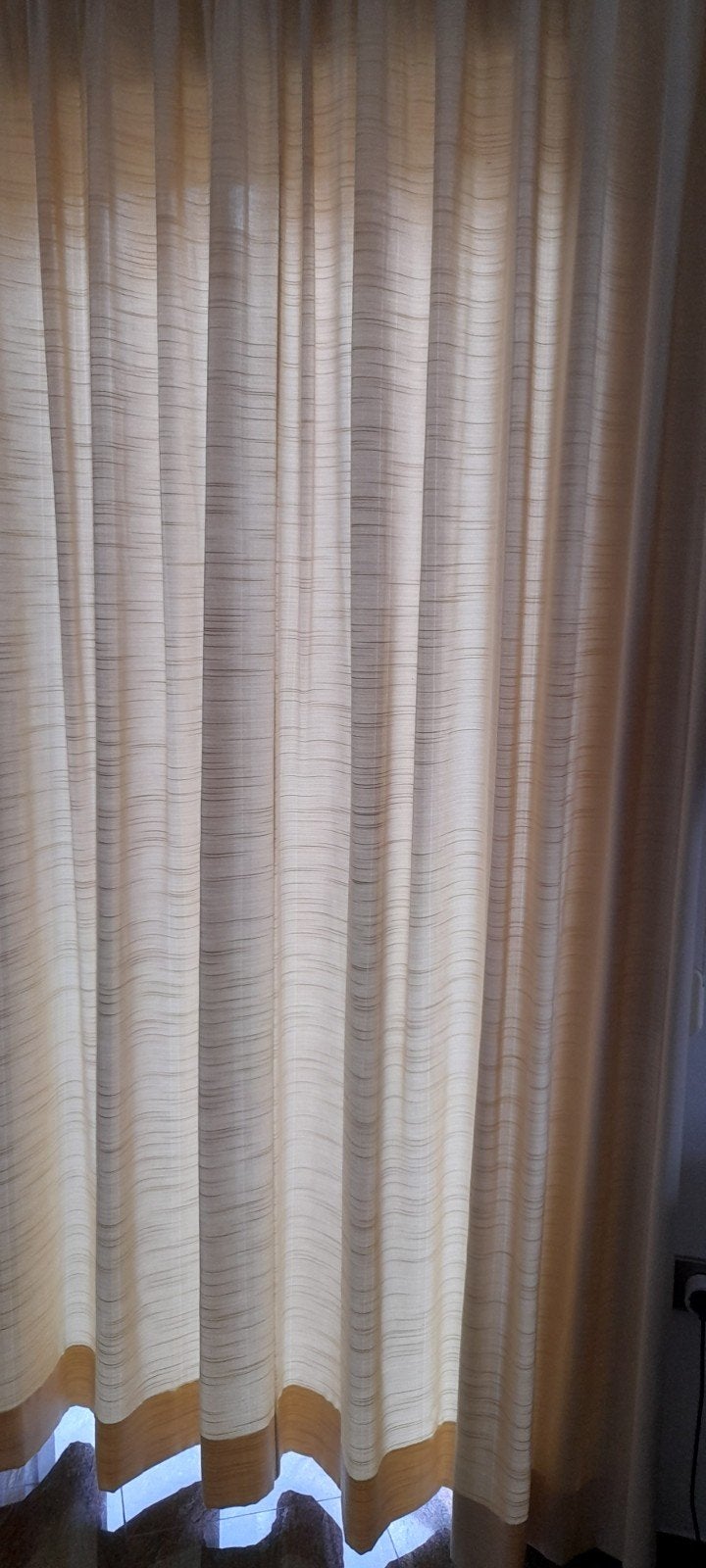 Overgordijnen beige met mooi patroon, Ophalen of Verzenden, Beige