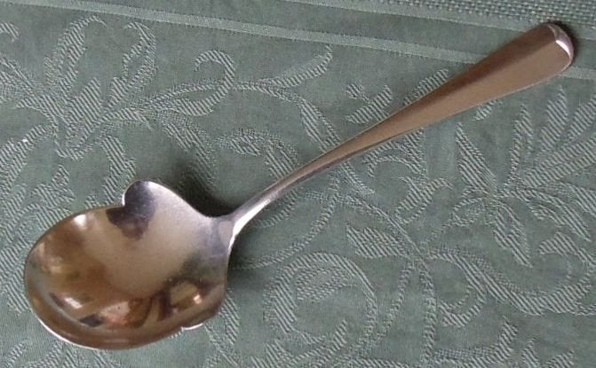 Nr ONB73: Verzilverde Wellner Haags Lofje aardappellepel, Antiek en Kunst, Ophalen of Verzenden
