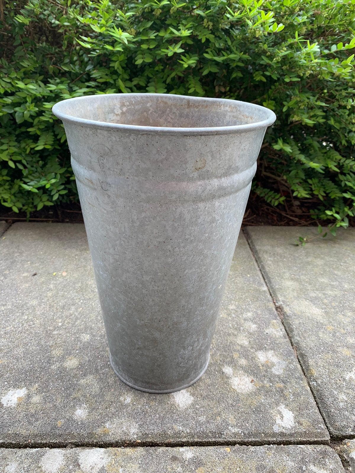 Zinken plantenpot 38hg, Ophalen, Gebruikt